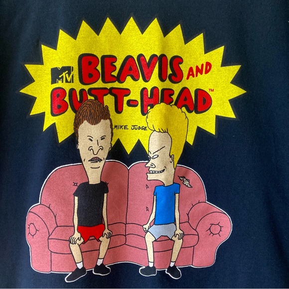 Beavis and Butt-Head MTV T-Shirt Size XL Black - Picture 5 of 11
